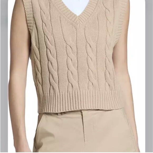 Walter Hagen Women Clubhouse Golf Sweater Vest XL Large Classic Khaki Nwt $70 - Picture 1 of 4